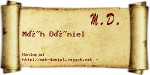 Méh Dániel névjegykártya